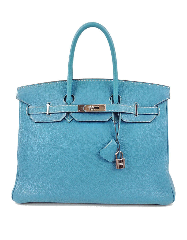 Hermès Blue Jean 35CM Birkin Togo Leather Bag | EMILY